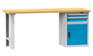 Stół warsztatowy serii D, szerokość 2500, głębokość 700 lub 800, wysokość 880 lub 890 mm - 1