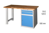 Stół warsztatowy serii D, szerokość 2500, głębokość 700 lub 800, wysokość 880 lub 890 mm - 2