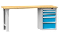 Stół warsztatowy serii H, szerokość 2000, głębokość 700 lub 800, wysokość 880 lub 890 mm (różne warianty) - 1