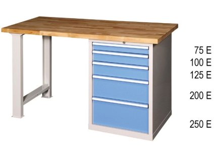 Stół warsztatowy serii H, szerokość 2000, głębokość 700 lub 800, wysokość 880 lub 890 mm (różne warianty) - 2