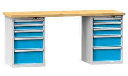 Stół warsztatowy serii O, szerokość 2000, głębokość 700 lub 800, wysokość 880 lub 890 mm (różne warianty)