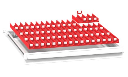 Plastikowa przegroda do szuflad ZB 36 x 36D - 1