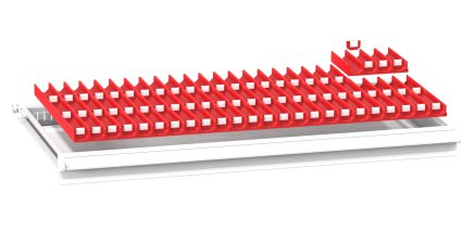 Plastikowe przegródki do szuflad ZC 54 x 27D - 1