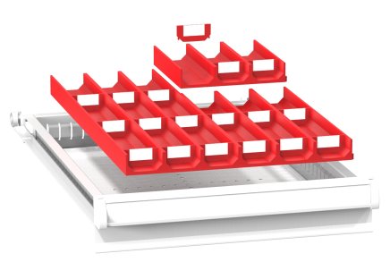 Plastikowe przegródki do szuflad ZL 19 x 27D - 1