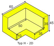 Złącze narożne dwuramienne, czarne - 5