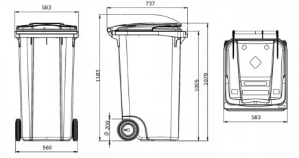 Kosz na śmieci MGB 240L - 9