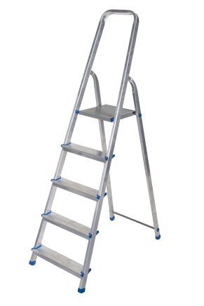 Drabina aluminiowa 5-stopniowa (łącznie z platformą) DR(150)ALD-5 - 1