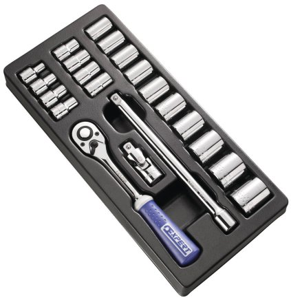 Zestaw z kluczem grzechotkowym 1/2". - 1