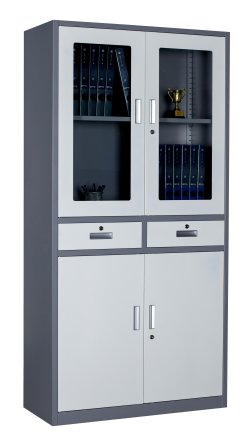 Szafa z drzwiami szklanymi i pełnymi HDW-S-B24 - 1