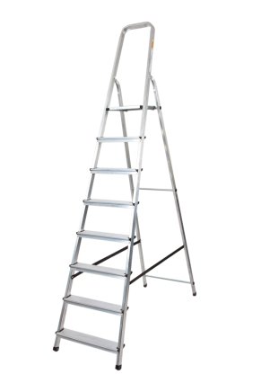 Drabina aluminiowa 8-stopniowa (łącznie z platformą) DR(150)ALD-8 - 1