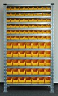 Regał metalowy z plastikowymi pojemnikami 1972 x 1124 x 330 mm 877851009 (różne warianty)