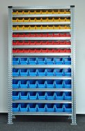Regał metalowy z plastikowymi pojemnikami 1972 x 1124 x 330 mm 877851009_VAR_6 - 1