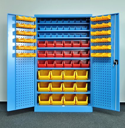 Szafka warsztatowa Kovos ze skrzynkami plastikowymi SPZ_11_0003_C_VAR_5 - 1