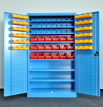 Szafka warsztatowa Kovos ze skrzynkami plastikowymi SPZ_11_0003_C_VAR_6 - 1