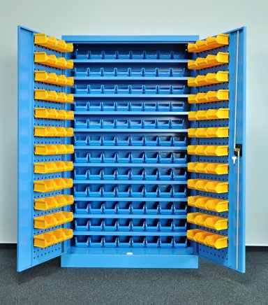 Szafka warsztatowa Kovos ze skrzynkami plastikowymi SPZ_11_0003_C_VAR_7 - 1