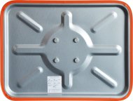 Lustro zewnętrzne z pomarańczową osłoną przeciwsłoneczną 450 x 600 mm AISI 304 - 2