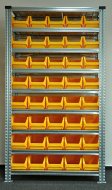 Bezśrubowy regał półkowy 1972 x 1124 x 410 mm z plastikowymi pojemnikami 877851017 (różne warianty)