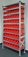 Regał metalowy z plastikowymi pojemnikami 1972 x 1124 x 330 mm 877851018_VAR_2 - 2