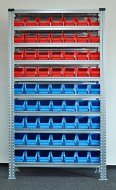 Regał metalowy z plastikowymi pojemnikami 1972 x 1124 x 330 mm 877851018_VAR_4 - 1