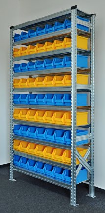 Regał metalowy z plastikowymi pojemnikami 1972 x 1124 x 330 mm 877851018_VAR_5 - 2