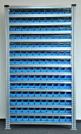 Bezśrubowy regał półkowy 1972 x 1124 x 330 mm z plastikowymi pojemnikami 877851019_VAR_2 - 1