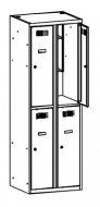 Szafa metalowa o obniżonej wysokości MSum 322S szerokość 600 mm