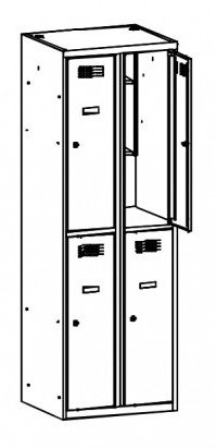 Szafa metalowa o obniżonej wysokości MSum 322S szerokość 600 mm - 1