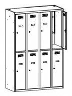 Szafa metalowa o obniżonej wysokości MSum 342S szerokość 1200 mm - 1