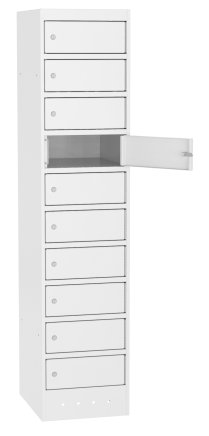 Szafka na laptopy – 10 przegródek, bez instalacji elektrycznej SZNL 4110 - 1