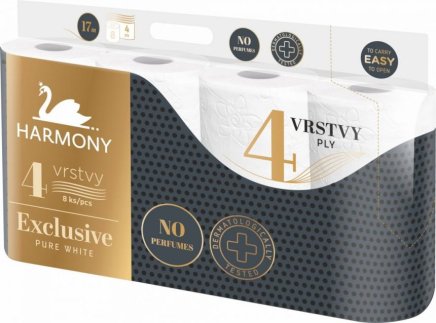 Papier toaletowy Harmony Exclusive Pure 7 x 8 sztuk - 1