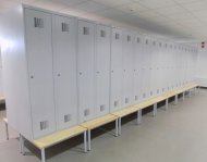 Szafa metalowa Sum 320 W z ławką P321 W - 3