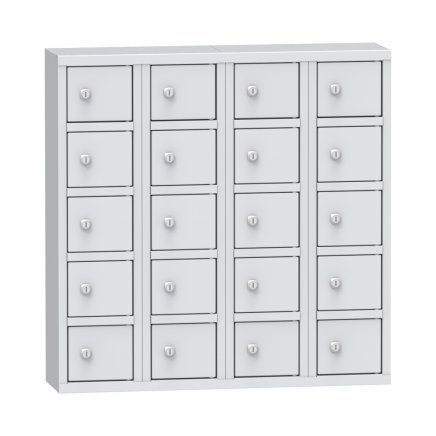 Szafka metalowa z 20 zamykanymi schowkami - 1