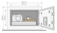 Sejf biurowy meblowy Yale Maximum Security Home YSEM/250/EG1 - 3