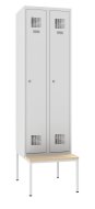 Szafa metalowa Sum 320 W z ławką P321 W - 1