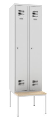 Szafa metalowa Sum 320 W z ławką P321 W - 1