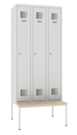 Szafka BHP pracownicza metalowa Sum 330 W z ławką P331 W - 1