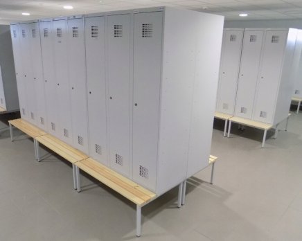 Szafka BHP pracownicza metalowa Sum 330 W z ławką P331 W - 2