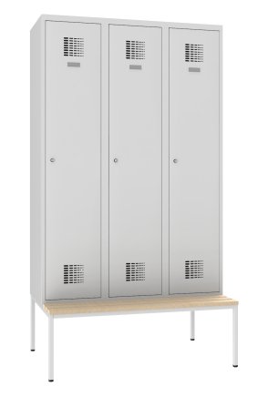 Szafka pracownicza BHP metalowa Sum 430 W z ławką P431 W - 1