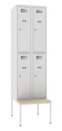 Szafka pracownicza BHP Sus 322 W z ławką P321 W - 1