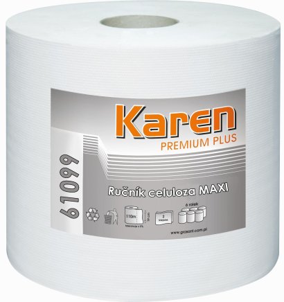 Ręczniki papierowe w rolce Maxi Karen Premium Plus 6 sztuk - 1