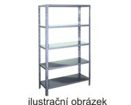 Metalowy bezśrubowy regał półkowy 2500 x 1000 x 400 mm