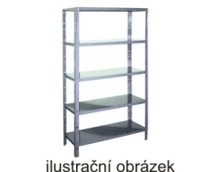Metalowy bezśrubowy regał półkowy 2500 x 1000 x 400 mm