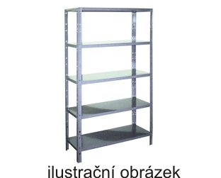 Metalowy bezśrubowy regał półkowy 2500 x 1000 x 400 mm - 1