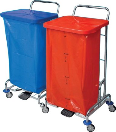 Wózek do segregacji odpadów i prania bez worka PEDALBAG II - 2