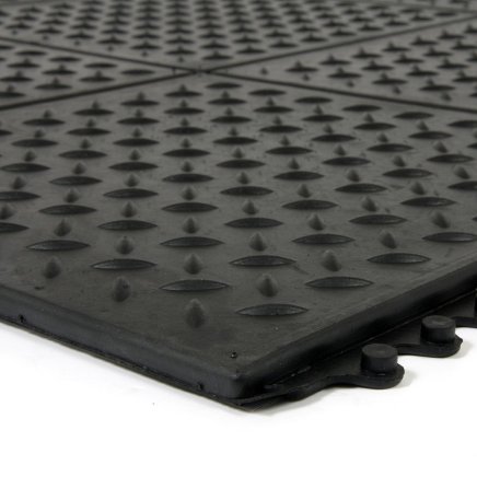 Gumowa modułowa mata przeciwzmęczeniowa Diamond Plate Tile - 4