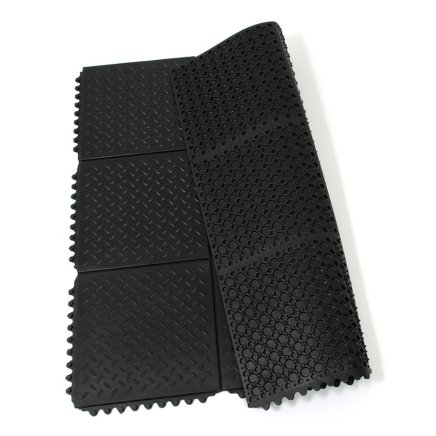 Gumowa modułowa mata przeciwzmęczeniowa Diamond Plate Tile - 3