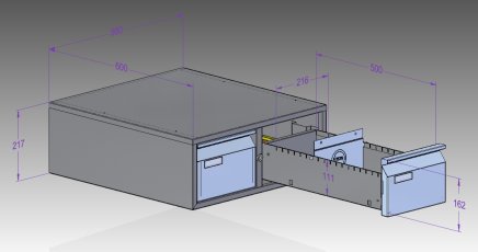 Szafka metalowa na dokumenty w formacie A5 Kovona G24939 - 3