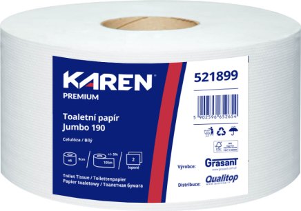 Papier toaletowy Jumbo Karen 190 Econom 6 sztuk - 1