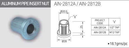 Zatyczka wewnętrzna z gwintem AIN-2812B - 1