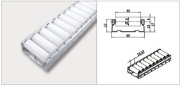 Szyna rolkowa PL-601F_WS średnica rolek 16 mm